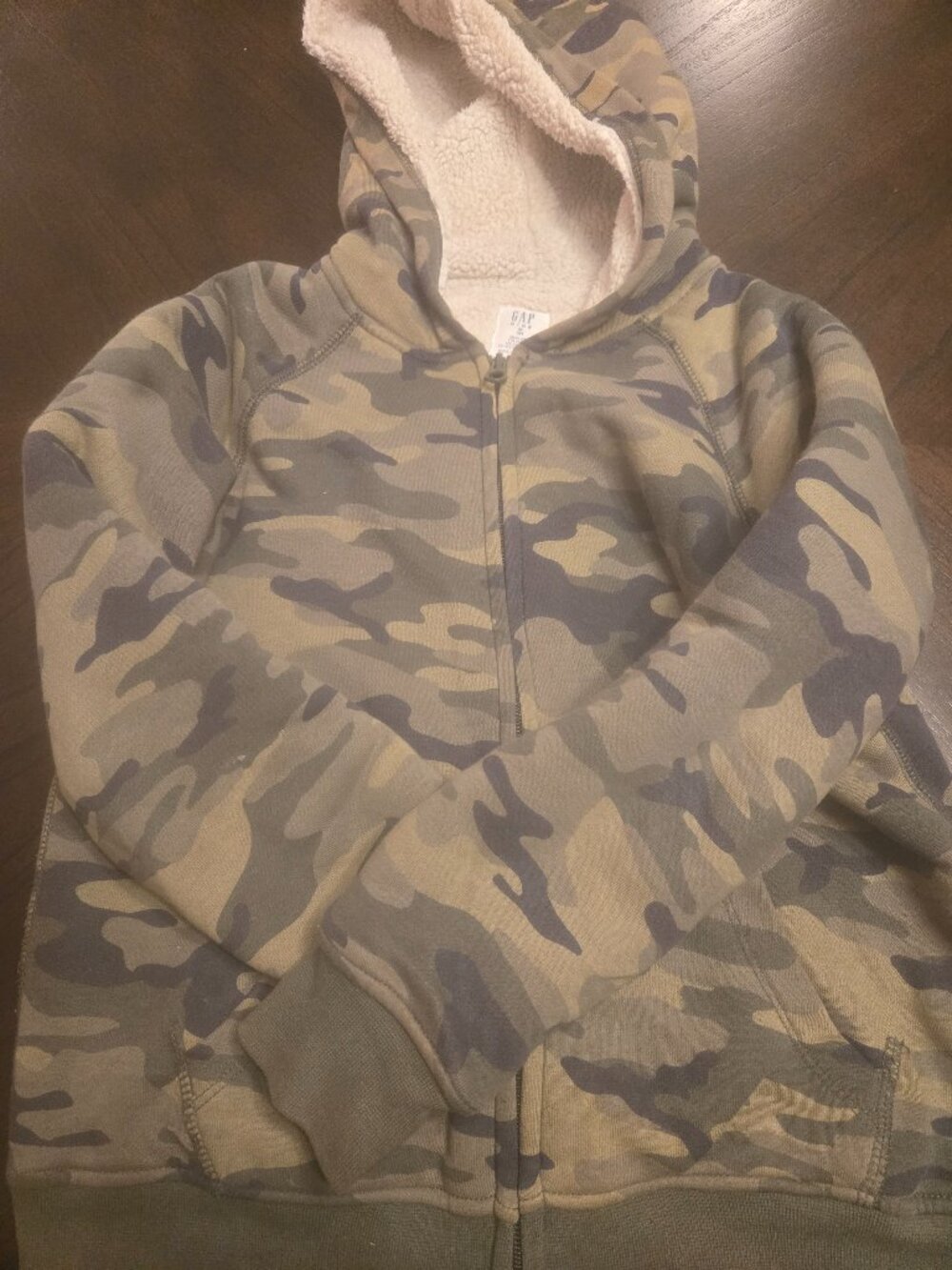 Gap gender neutral Camo warm lined hoodie